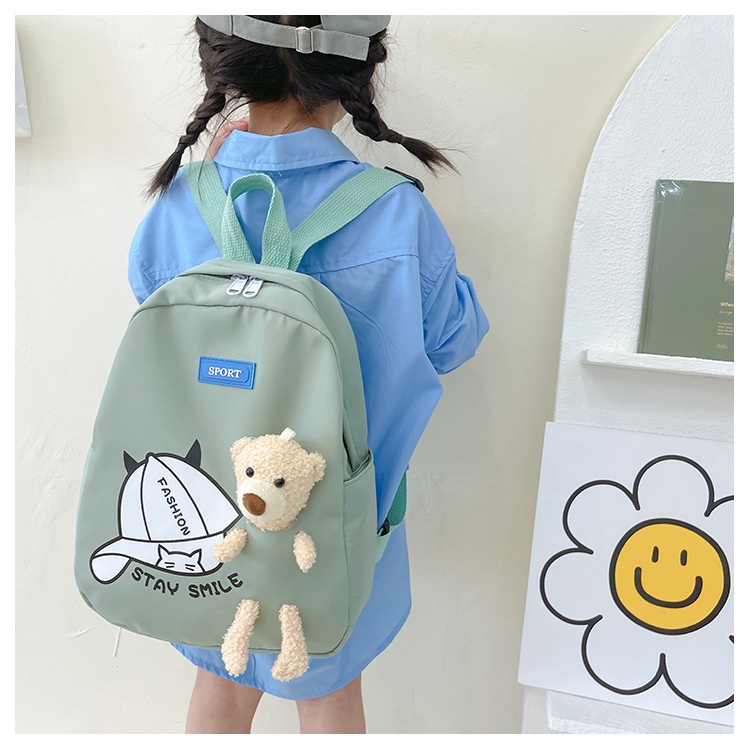 TAS RANSEL SEKOLAH ANAK LAKI DAN PEREMPUAN / RANSEL BACKPACK CEWEK COWOK TAS FASHION MODEL BONEKA TEDDY BEAR S-91415