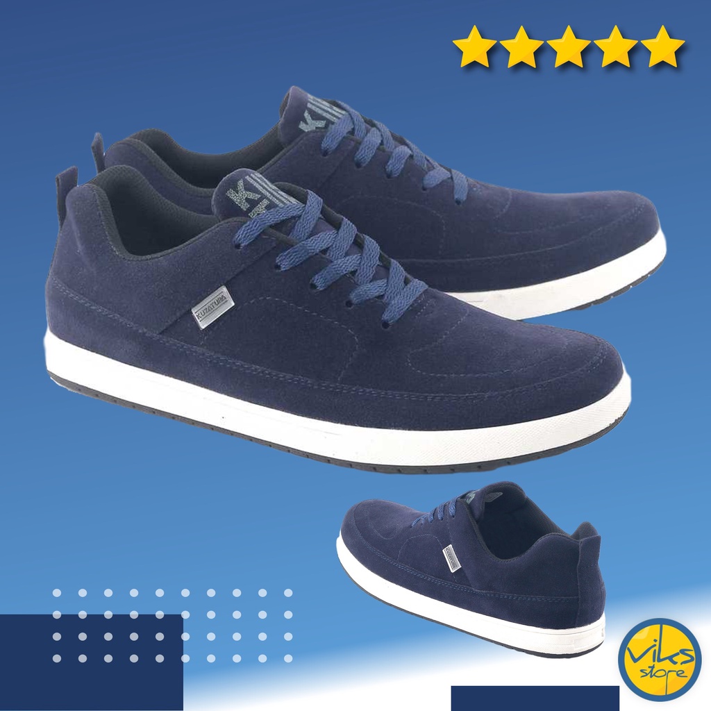 Sepatu Sneakers Pria Cowok Tali Style Casual Unisex Distro Kuzatura Suede Lokal Premium Elegan