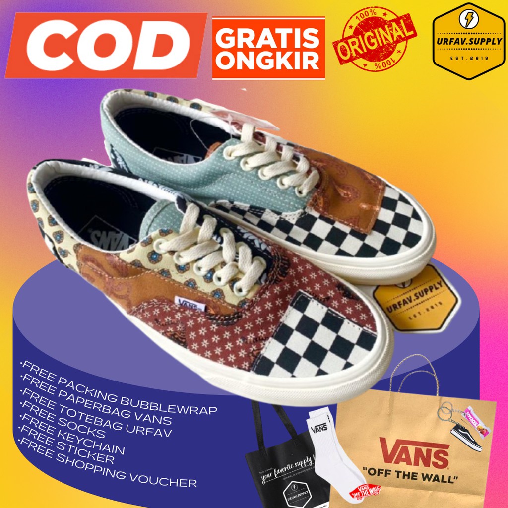 VANS Era Tiger Patchwork ORIGINAL BNIB Global Market LEGIT 100%// VANS batik era ori LEGIT