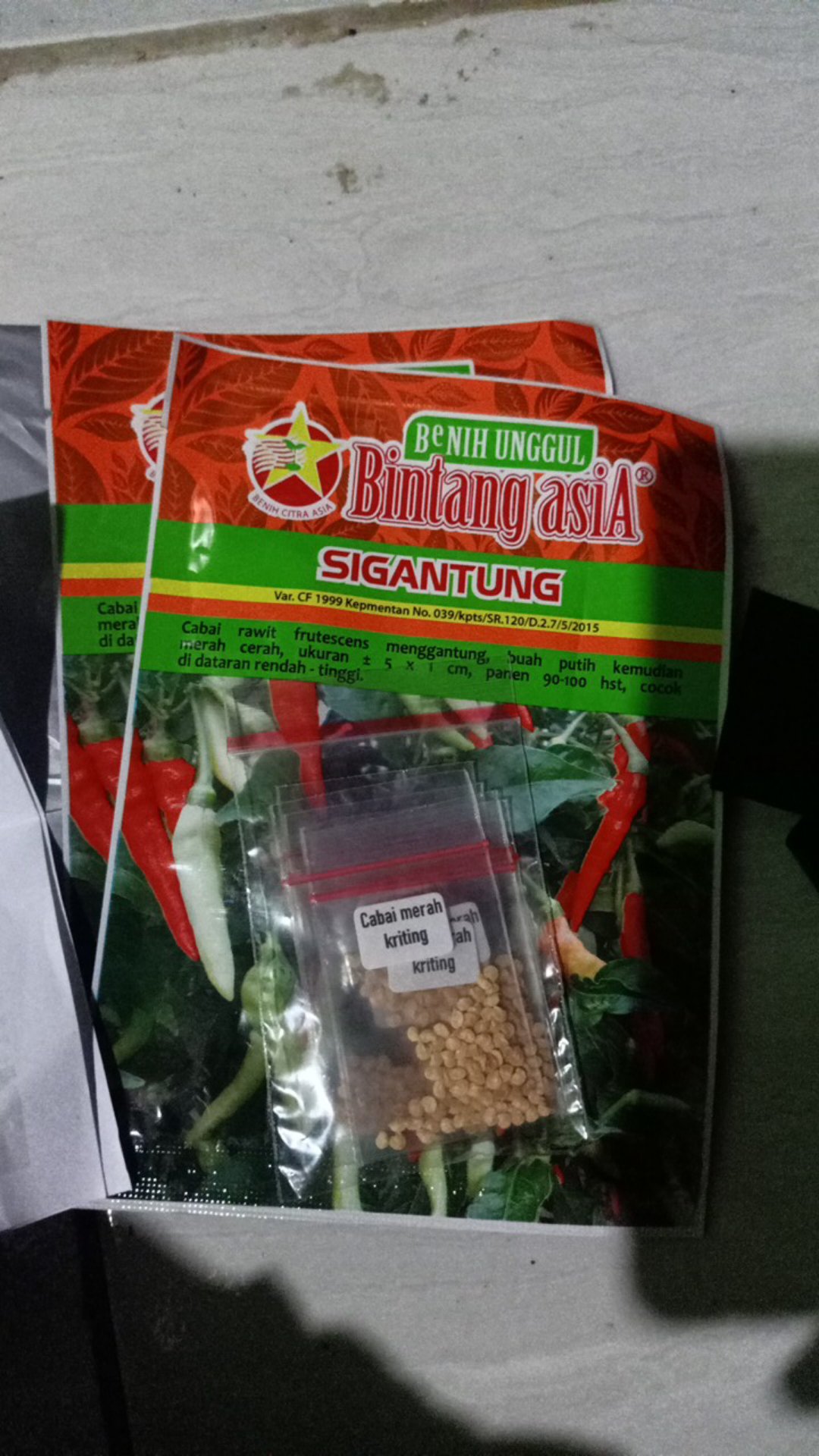 [√cod] Benih Bibit Cabe Rawit Sigantung 10 Gram - Tipe Merunduk Bintang Asia