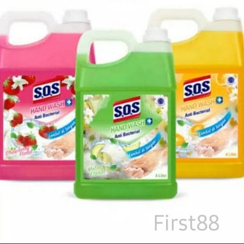 Sabun cuci tangan SOS Anti bacterial 4 Liter