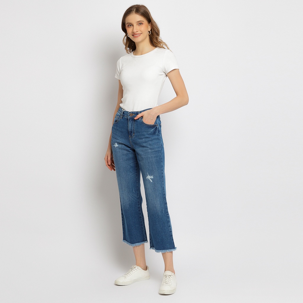 C2 Ulfira Blue Culottes Jeans Wanita