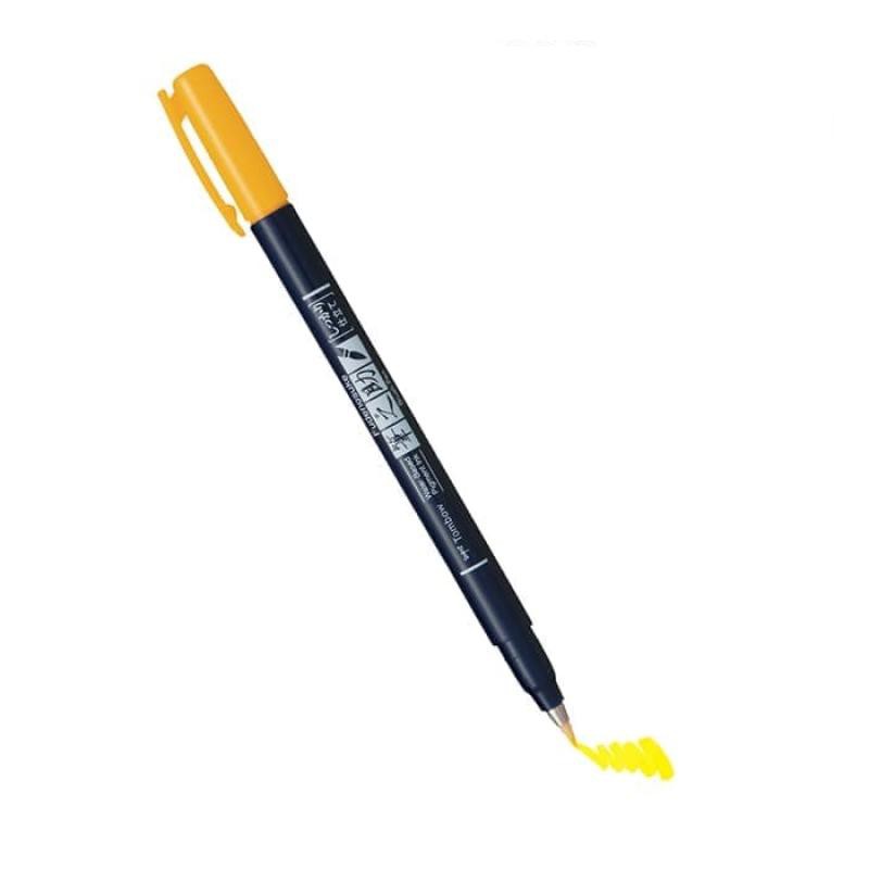 

Tombow Fudenosuke Brush Pen, Hard Tip, Yellow