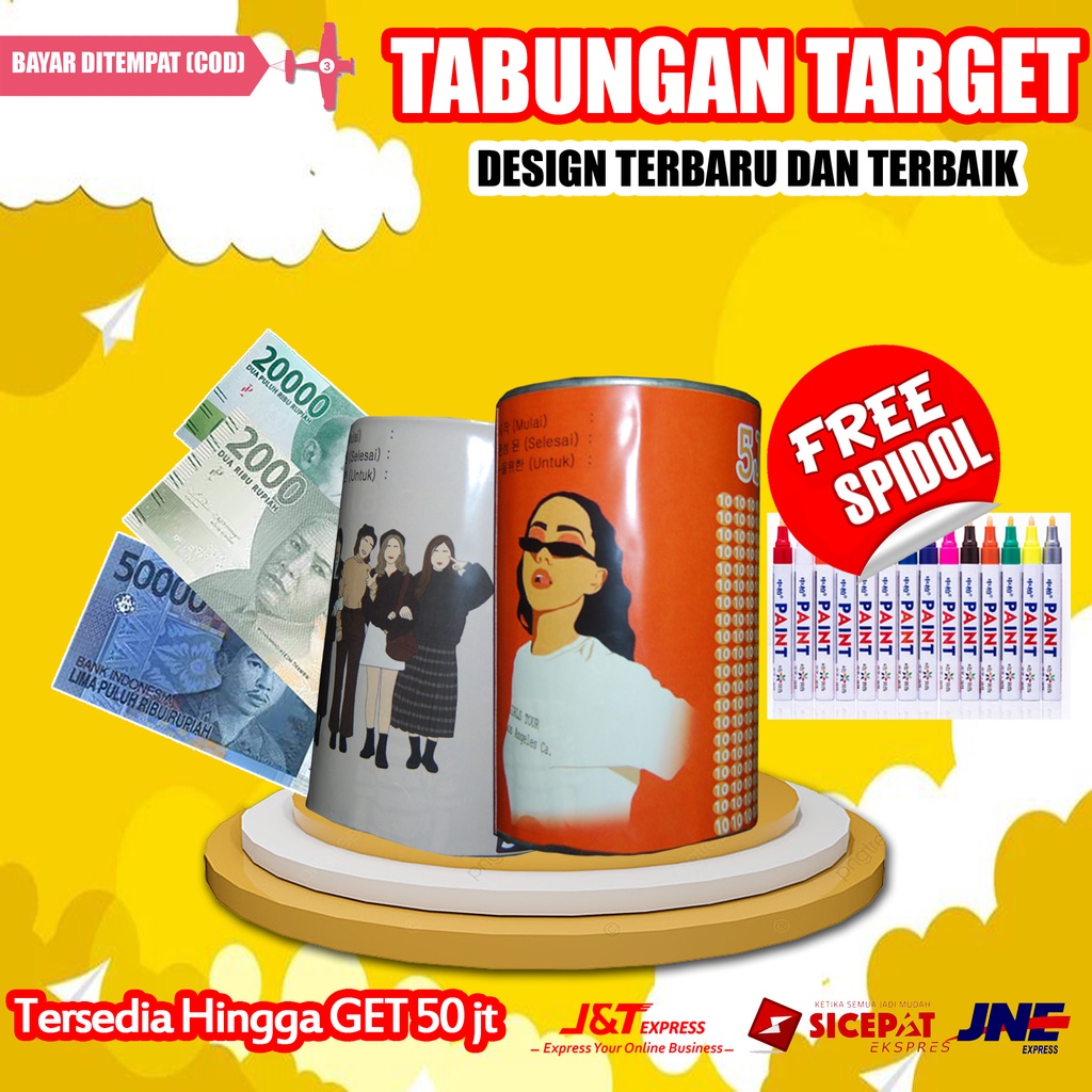TABUNGAN CELENGAN TARGET SMALL VIRAL BTS UKURAN SMALL 14 CM