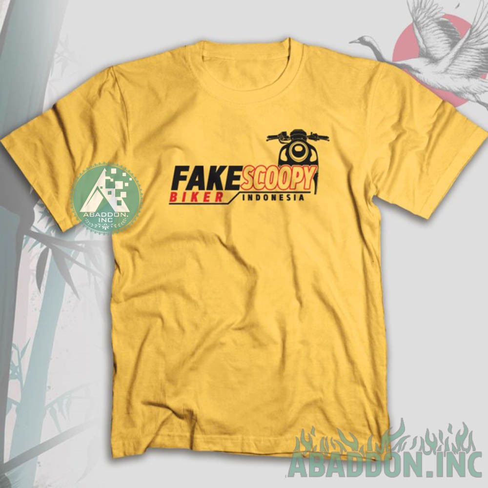 Kaos Fake Scoopy Biker Indonesia Baju Club Motor Honda Gank Tshirt Otomotif Racing Size S-XXL 7614