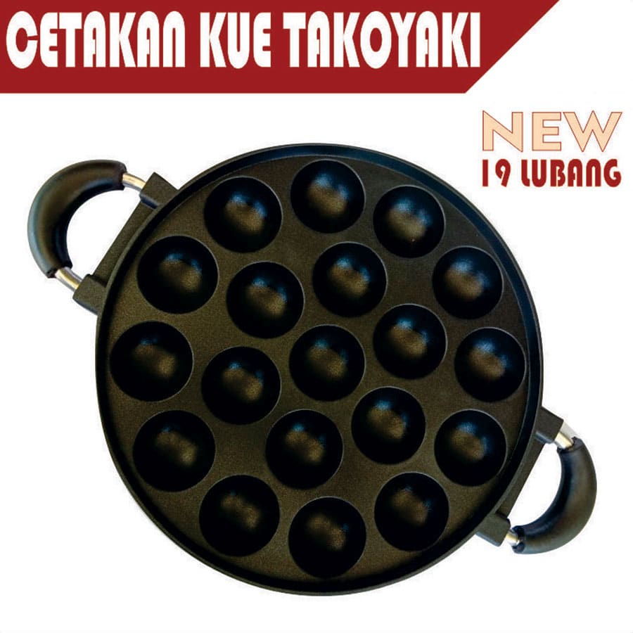 Cetakan takoyaki 19 Lubang  - Cetakan takoyaki 19 lubang Anti Lengket - Cetakan Kue - Cetakan 19H - Cetakan HC