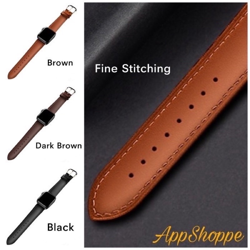 Apple Watch Strap GENUINE LEATHER Kulit Asli Replacement WristBand