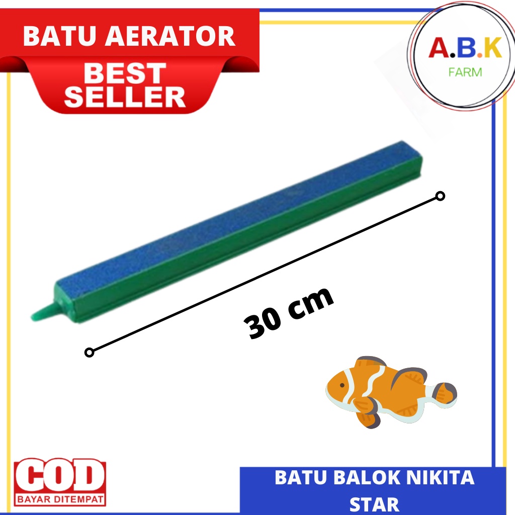 Batu Aerator Panjang Airstone Balok Panjang Nikita Star 12 INCH 30cm