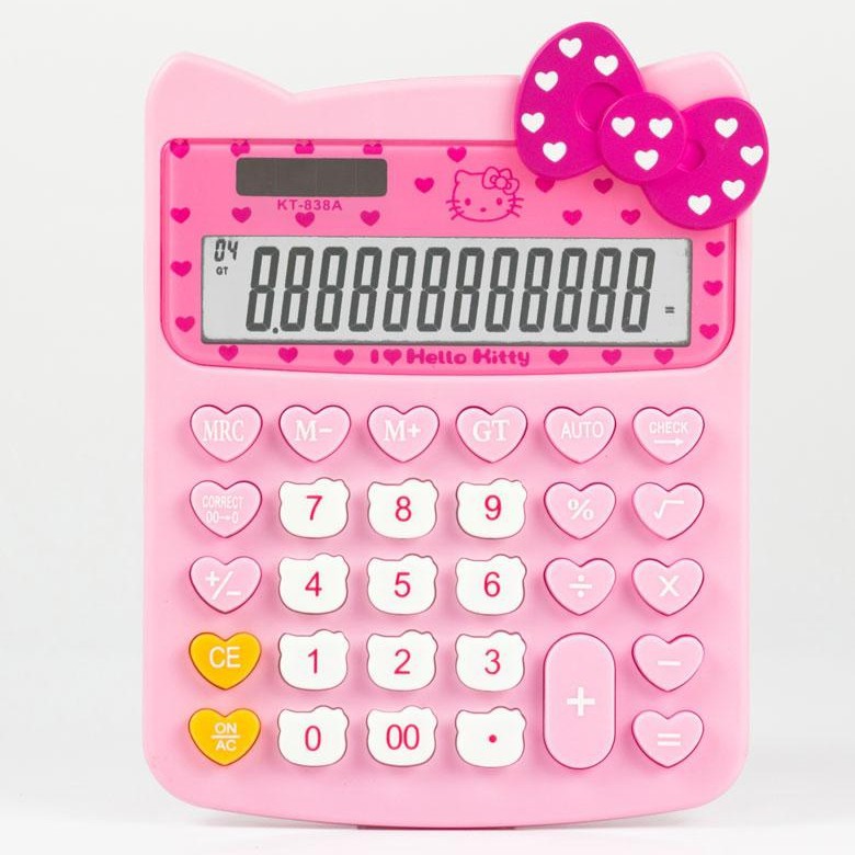 

RB Kalkulator Hello Kitty KT 838 A 12 digit cek ulang calculator check correct helo kity hk kitty