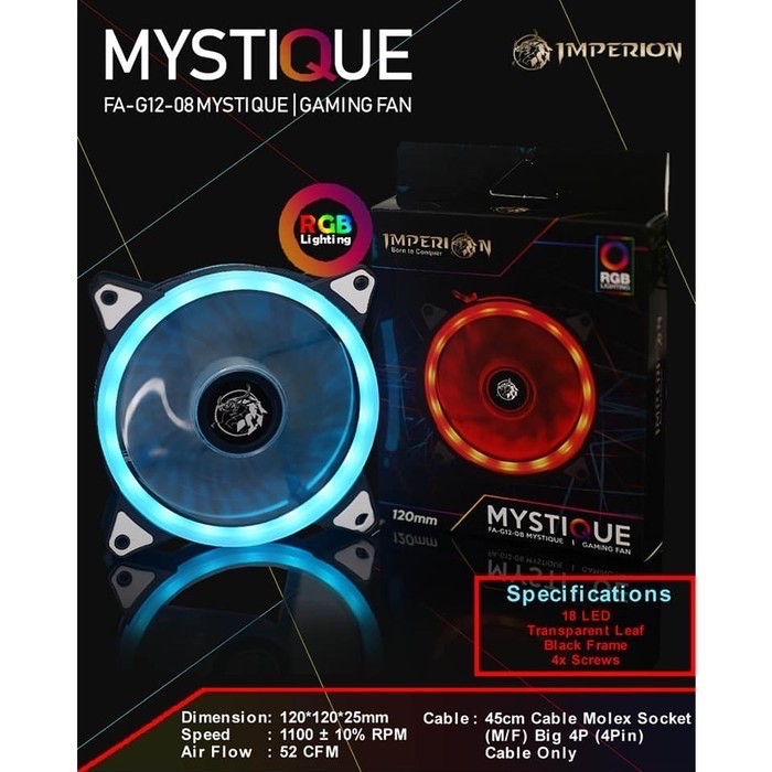 Fan Casing 12cm Imperion MYSTIQUE RGB Rotating