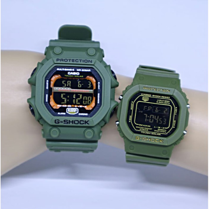 BESTSELLER COUPLE JAM TANGAN CASIO G-SHOCK GX 56 & GLS 5600 GREEN ARMY Terbatas