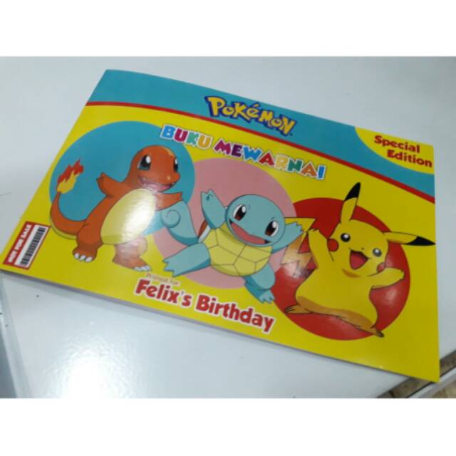 Buku mewarnai custom nama anak (souvenir ultah)