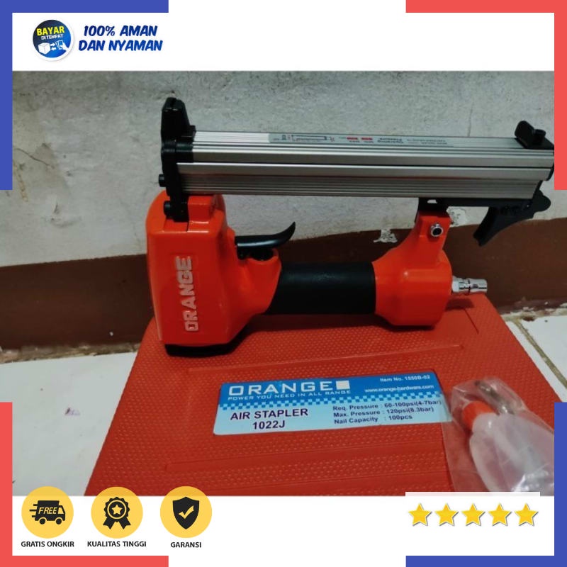 

ALAT MESIN PAKU TEMBAK U 1022J ORANGE - Mesin Air Nailer U 1022J DAN BISA COD