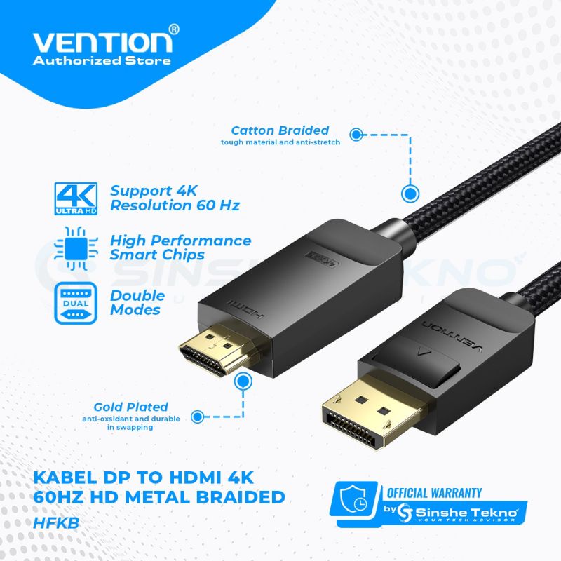 Vention HDMI to Display Port Cable