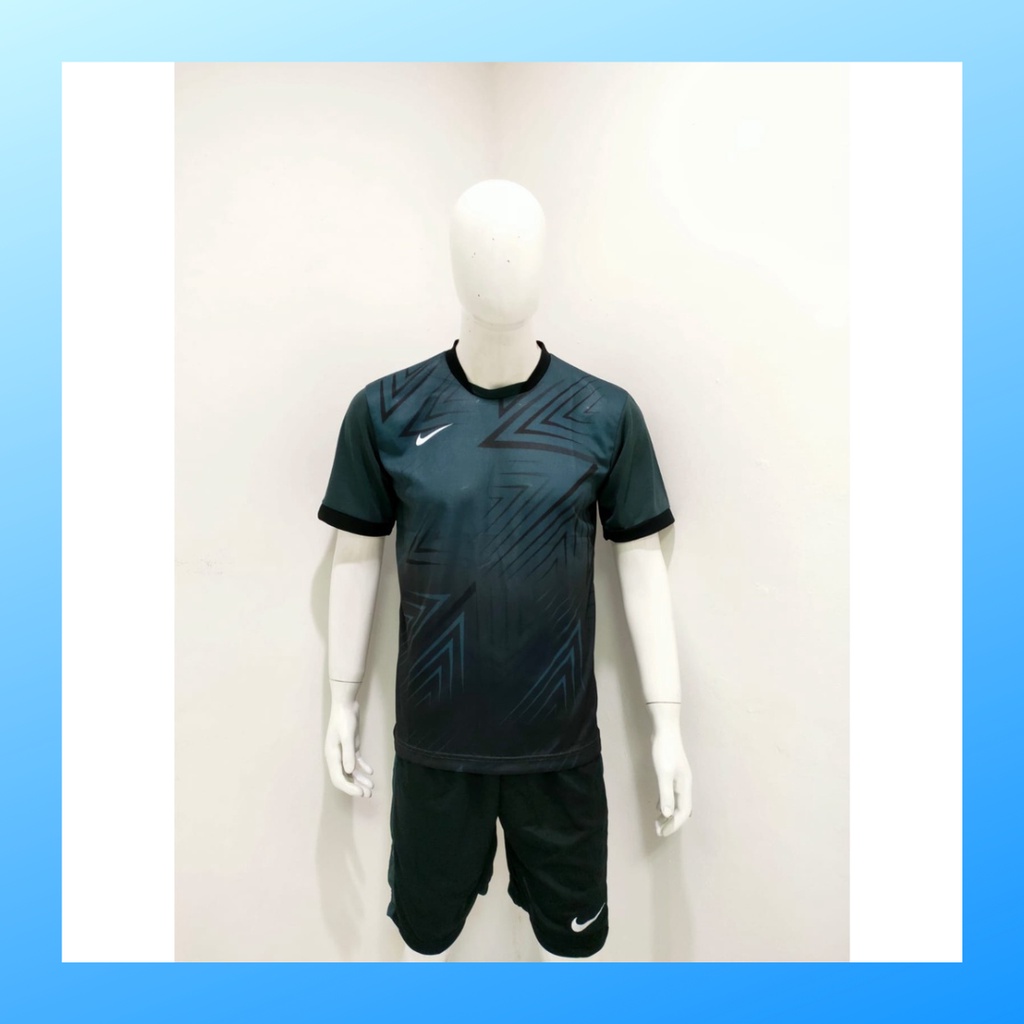 jersey futsal pria kaos sepak bola baju dan celana setelan wanita dewasa t-shirt outfit seragam jarsey kostum olahraga pakaian apparel print sport jersy soccer casual jersi suit NK160 charcoal