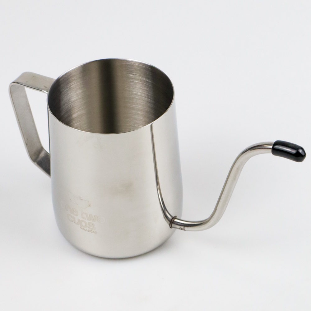 One Two Cups Teko Pitcher Kopi Teh Teapot Drip Kettle Cup Stainless Steel 350 ml - AA0049 - Silver