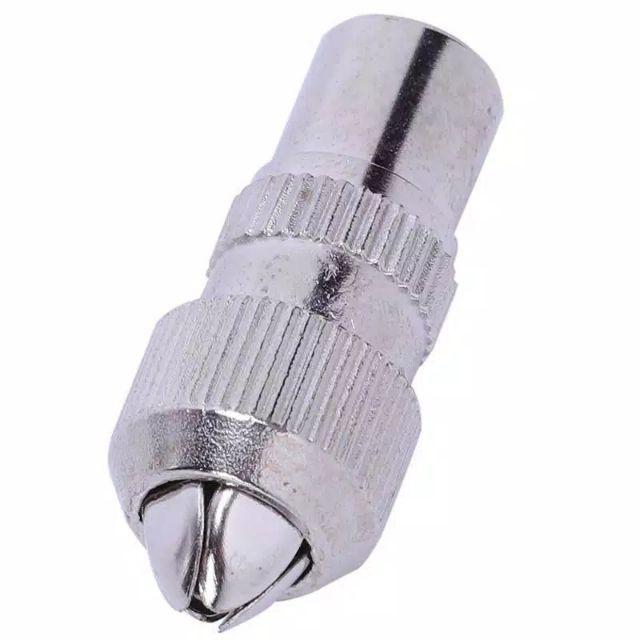 1pc Konektor Male Tv Coaxial Bahan Zinc Alloy