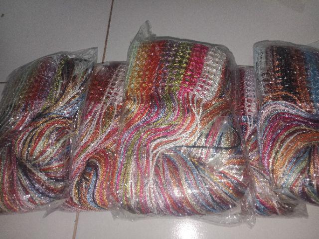Tirai Benang Gliter Rainbow Murah