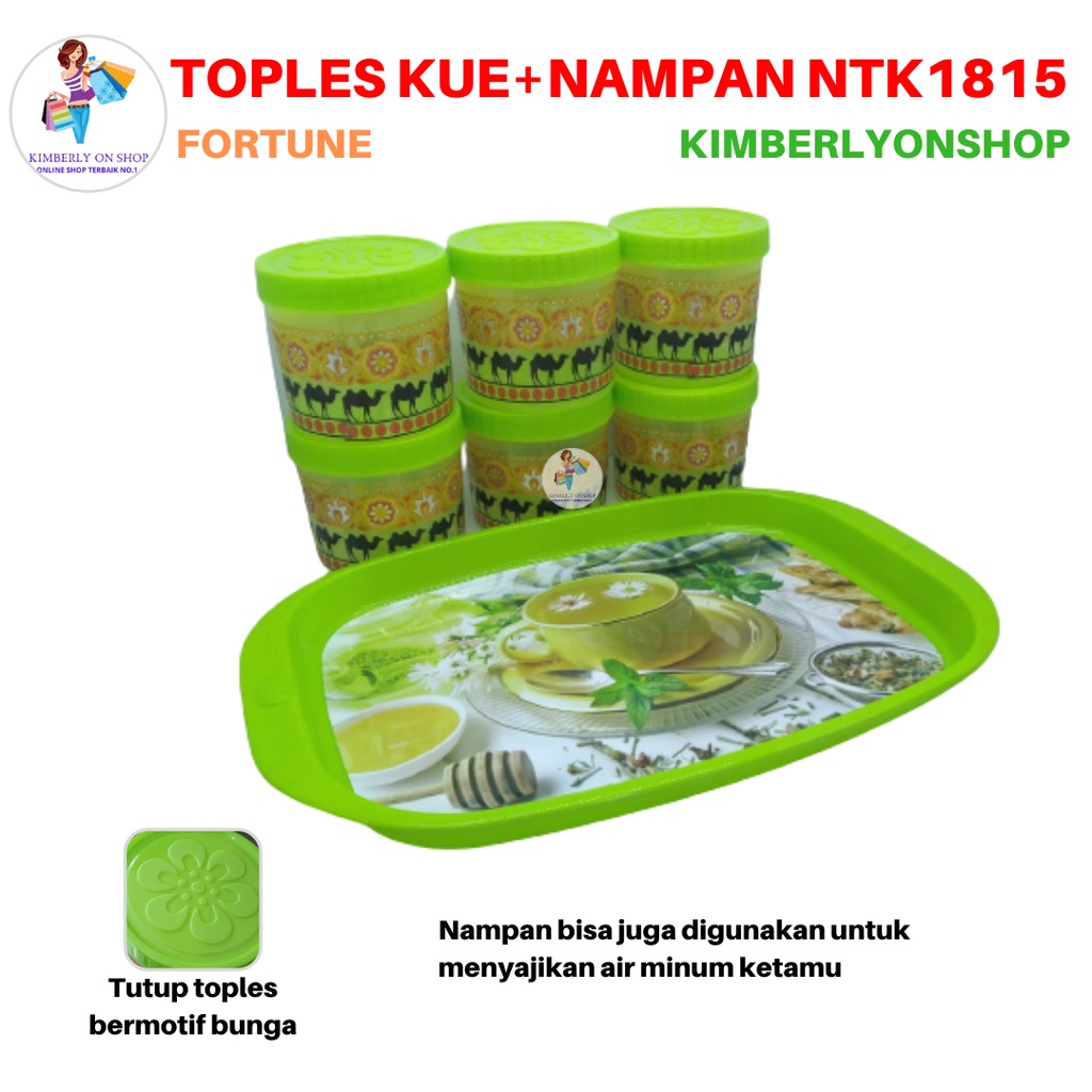 Toples + Nampan Toples Kue Kering Plastik NTK 1815 Fortuna