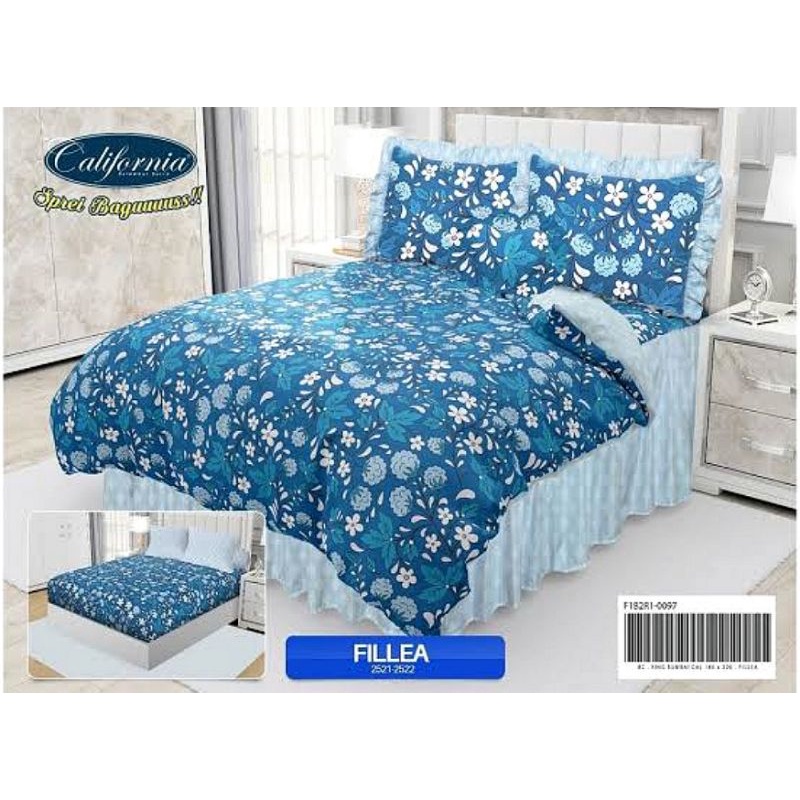 Sprei Rumbai California King B4 180 × 200 Motif Fillea | Sprei Bagus