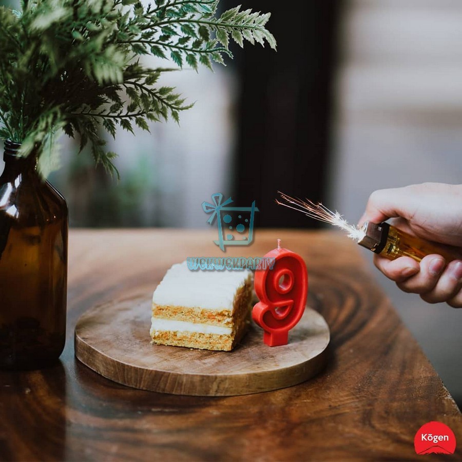 Lilin Angka Merah Kue Ultah Jumbo Kualitas Super