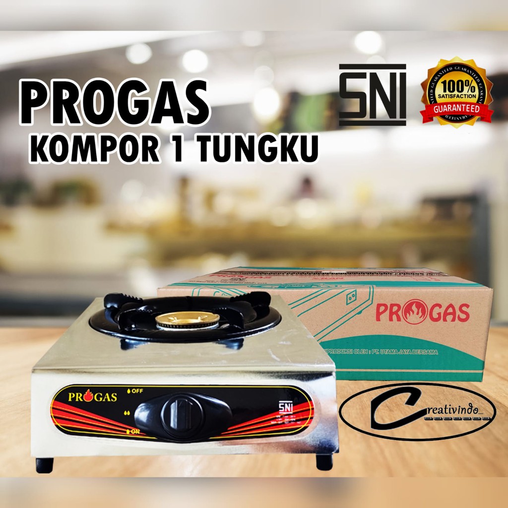 Kompor Gas 1 Tungku PROGAS PG-169 - Kompor Gas Progas 1 Tungku - Kompor Progas - Kompor Stainless Progas