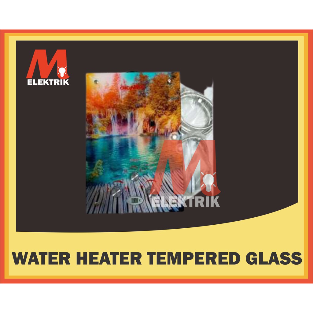 WATER HEATER NIKO TEMPERED GLASS+LED DISPLAY-PEMANAS AIR GAS NK-6LDG