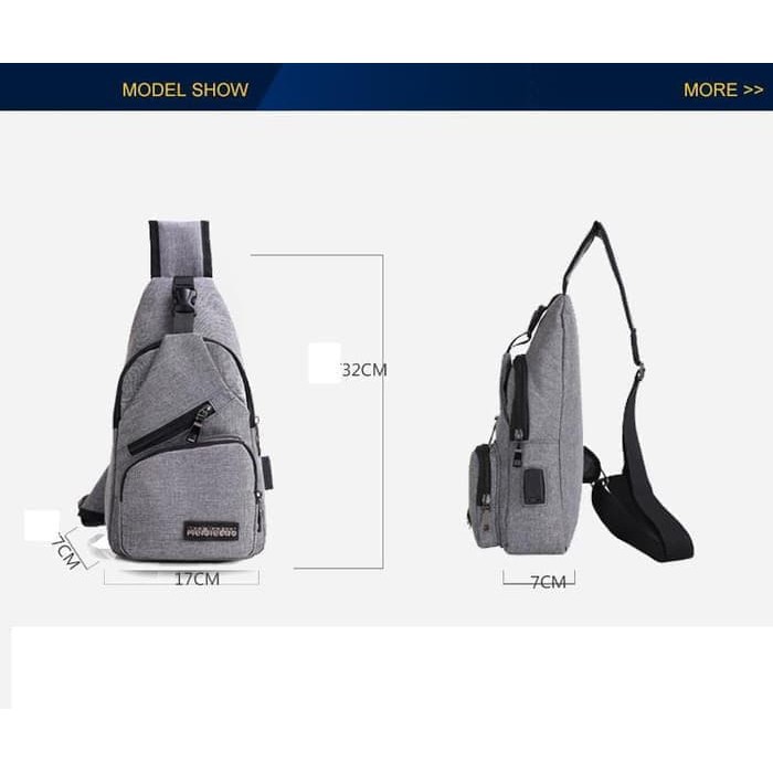 LIMITED, TAS SELEMPANG USB CHARGER