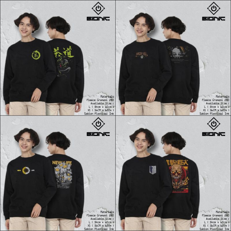 sweatshirt Hoodie original bgoods - sweater crewneck premium Simple pria terbaru