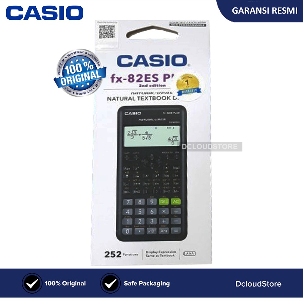 

Calculator Original Casio FX-82ES Plus Scientific Ilmiah Kalkulator FX 82 ES