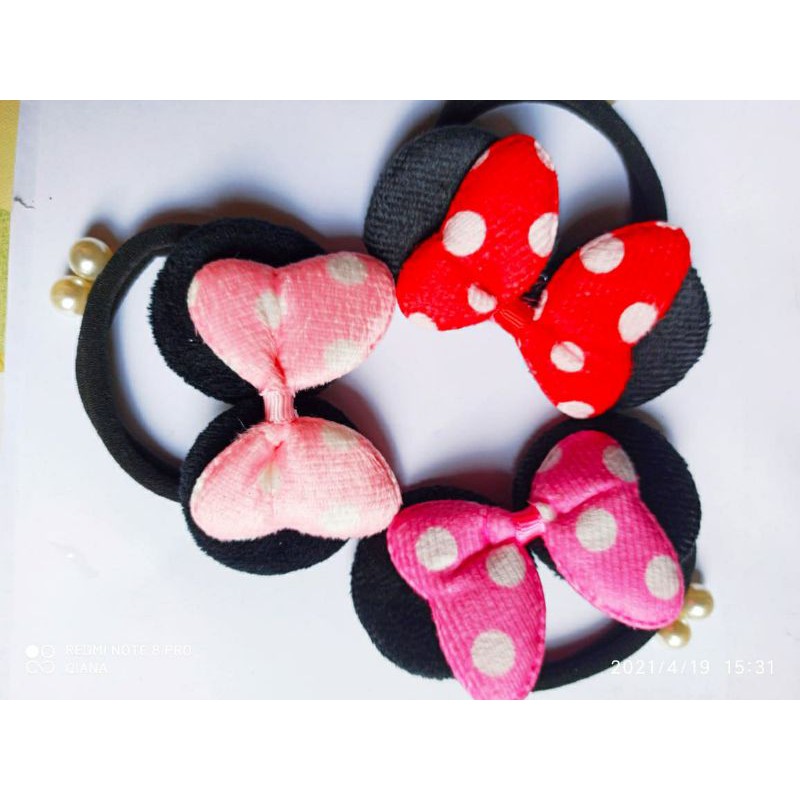 Hot item Versi Korea Dari Tali Rambut Lucu Mickey Pita Rambut Anak-anak Mode Kartun Tali Rambut