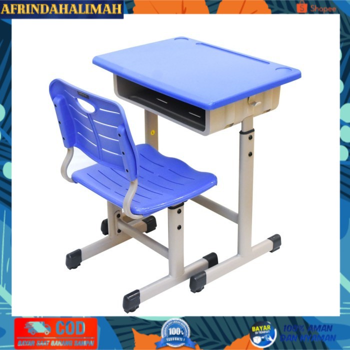 

[TERBARU] - MEJA KURSI BELAJAR ANAK - YUMI SCHOOL SET BLUE Original