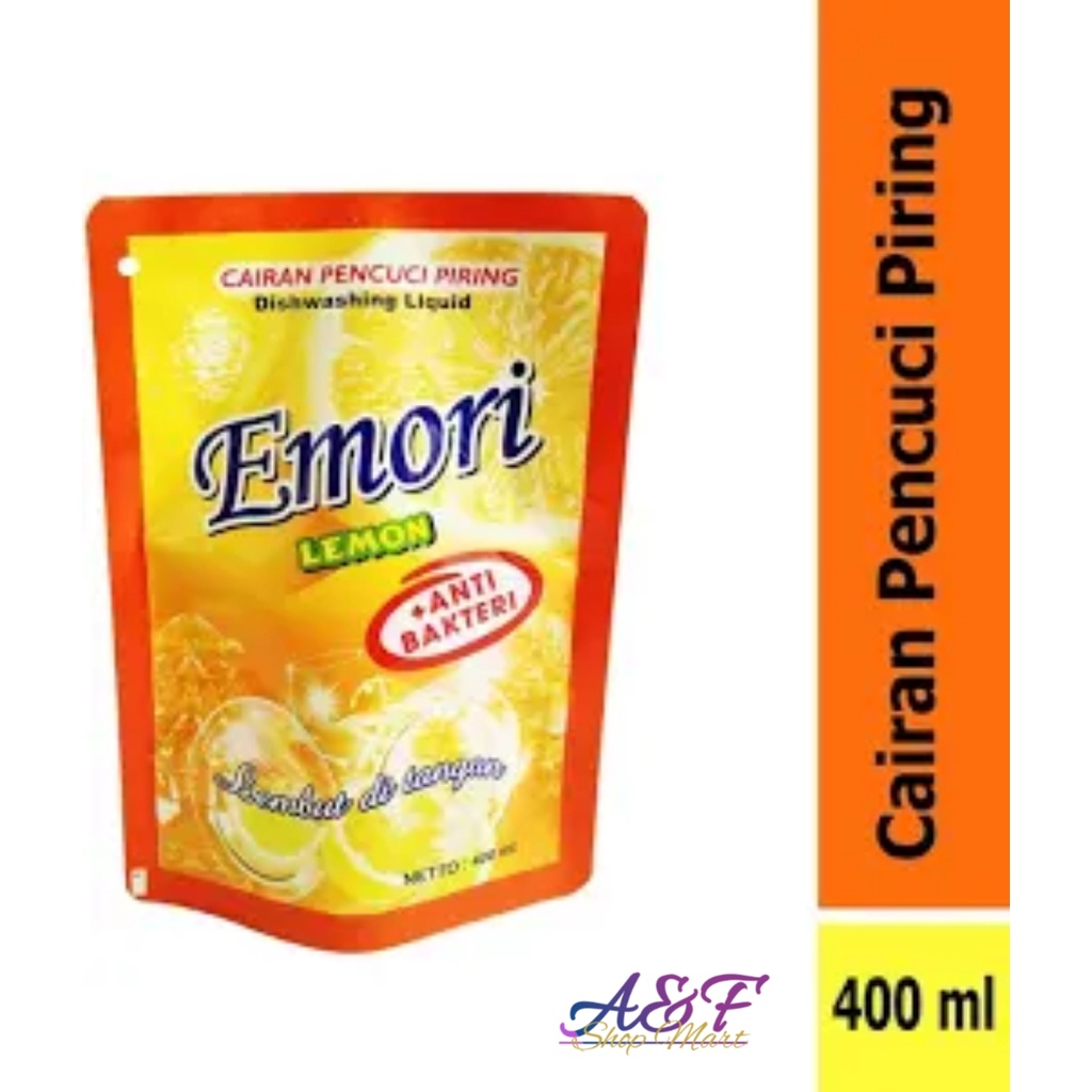 Emori Dishwash Lemon 400ml - Sabun cuci piring