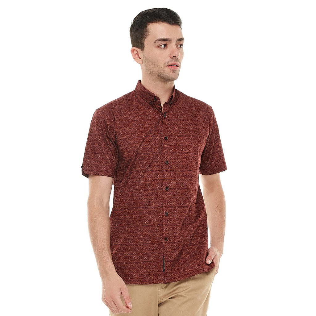 Salt n Pepper Kemeja Lengan Pendek 248 Maroon