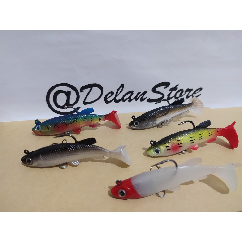 Umpan Pancing Tiruan Softlure Ikan Belanak Umpan Bentuk Ikan Karet Tiruan