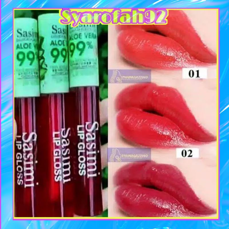 Liptint SASIMI Aloevera 99% // Lipgloss SASIMI Aloevera