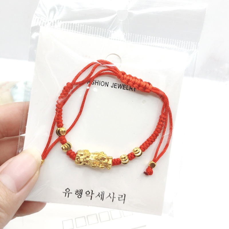 Siy 2 Pcs Gelang Tangan Tali Kepang Warna Merahhitam Untuk Pasanganpriawanita