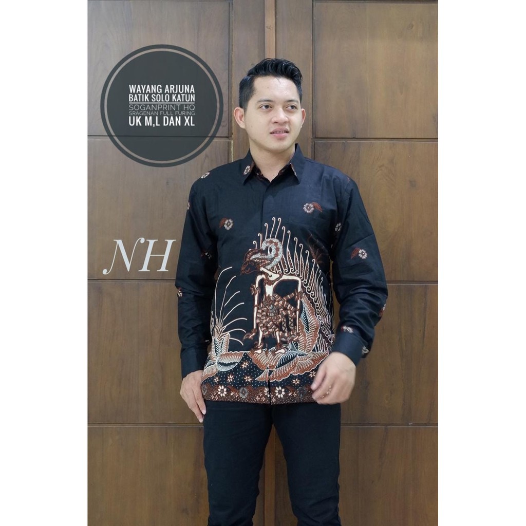 Batik Pria ARJUNA Asli Katun Sragenan Full Furing Murah