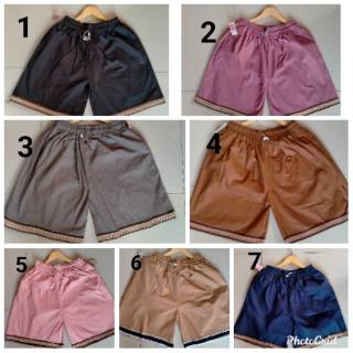  CELANA  PENDEK RENDA BIG SIZE JUMBO  BAHAN KATUN  STRETCH  