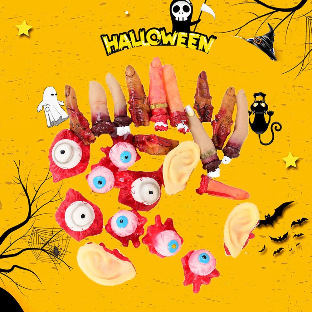 Lanfy Halloween Horror Props Anak Mengerikan Jari Patah Bola Mata Berdarah Dekorasi Trik Mainan
