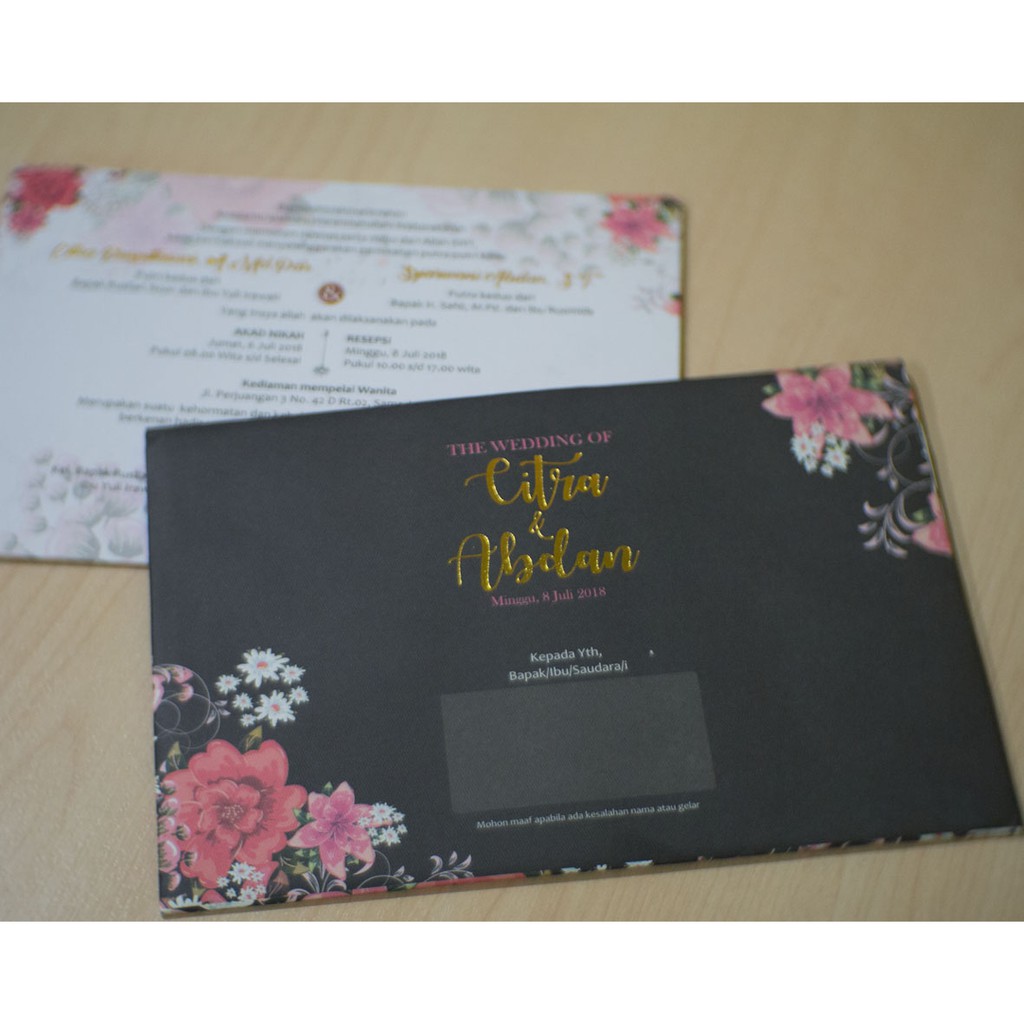 

Undangan Amplop Hard Cover
