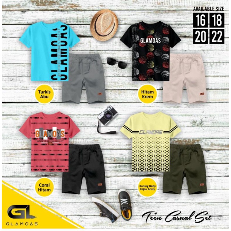 Setelan Kaos dan Celana Pendek Junior By Glamoas