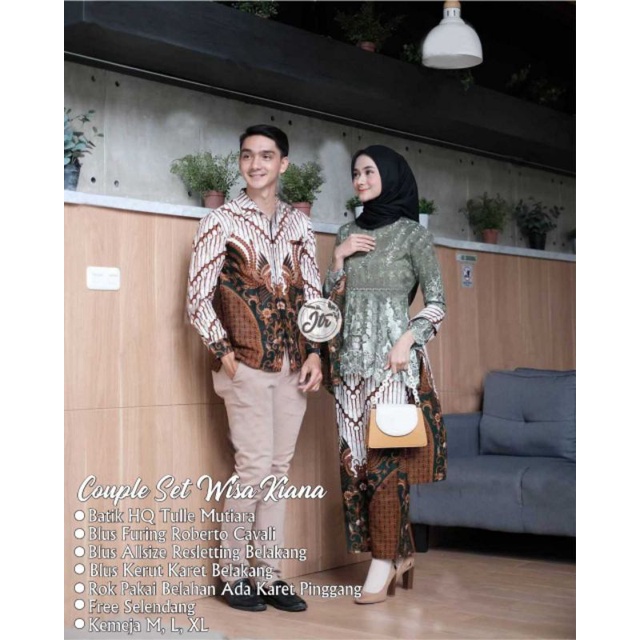 Couple set  wisa kiana•couple brokat tille mutiara•couple kondangan