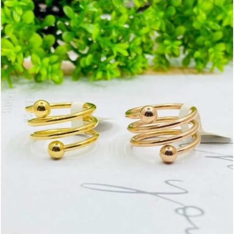 Cincin Titanoim Spiral Ring Perhiasan Cincin Titanium