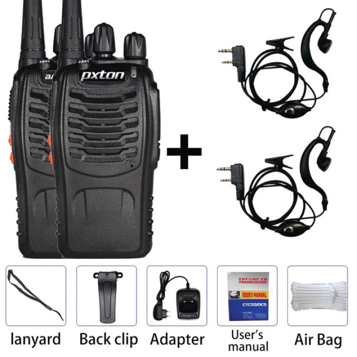 Bisa COD 1 Pasang Radio HT Walkie Talkie Single Band 16CH UHF - PXTON BF-888S