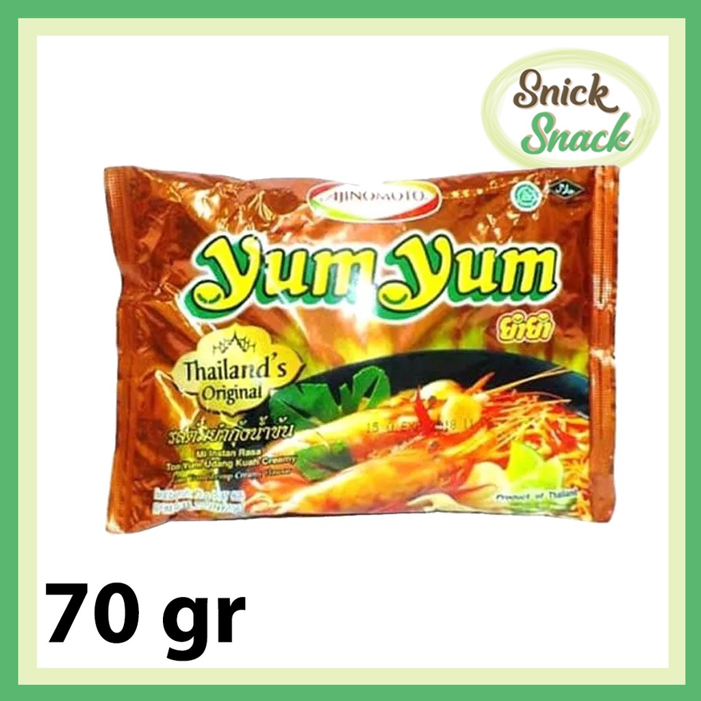 Mie Tomyam Yum Yum Instan Tom Yum Goong Creamy Shrimp 70 gr Impor Ajinomoto Thailand