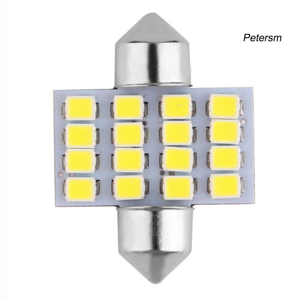 Rxx Lampu Led 16smd Dc 12v Warna Putih Untuk Interior Mobil