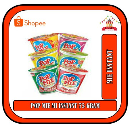 

POP MIE MI INSTAN CUP 75 GRAM GR G AYAM BAWANG BASO KARI