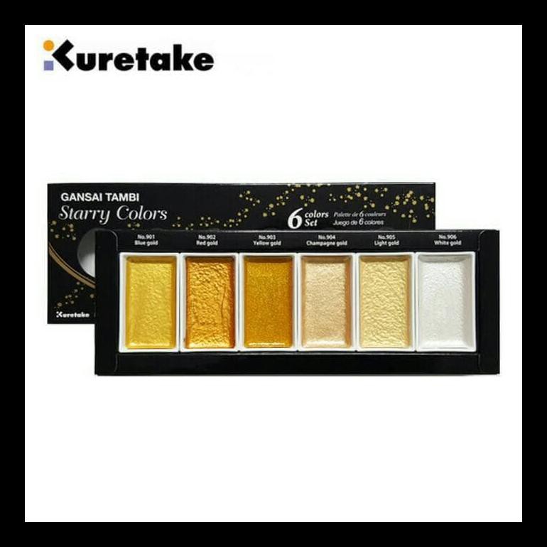 

STOK BARU KURETAKE GANSAI TAMBI STARRY COLORS --6CLR PERALATAN MELUKIS MURAH