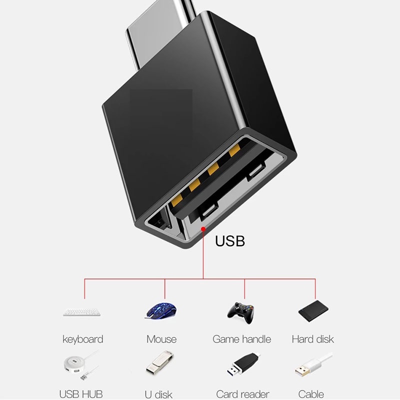 5pcs Adapter OTG USB 2.0 Tipe C Ke USB OTG Universal Untuk Huawei / Xiaomi / Android